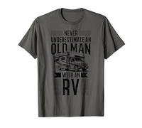 Never Underestimate An Old Man With An RV Camper Camping T-Shirt