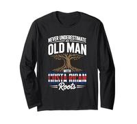 Never Underestimate an Old Man with Costa Rican Roots Long Sleeve T-Shirt