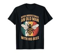 Never Underestimate an Old Man with His Bees Beekeeper T-Shirt