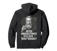 Never Underestimate An Old Man With Irish Whiskey Drinker Pullover Hoodie