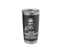 Never Underestimate an Old Man with Irish Whiskey Drinker Stainless Steel Insulated Tumbler
