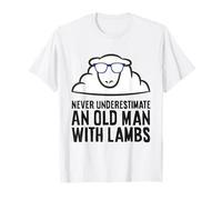 Never Underestimate an Old Man with Lambs T-Shirt