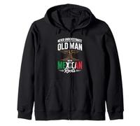 Never Underestimate An Old Man With Mexican Roots Pride Zip Hoodie