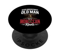 Never Underestimate An Old Man With Moroccan Roots PopSockets Adhesive PopGrip