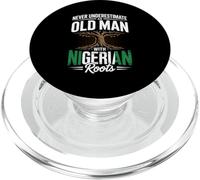 Never Underestimate An Old Man With Nigerian Roots Pride PopSockets PopGrip for MagSafe