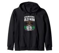 Never Underestimate An Old Man With Nigerian Roots Pride Zip Hoodie