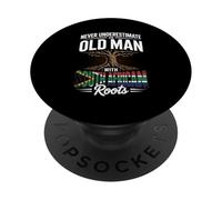 Never Underestimate An Old Man With South African Roots PopSockets Adhesive PopGrip