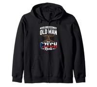 Never Underestimate An Old Man With Strong Czech Roots Zip Hoodie