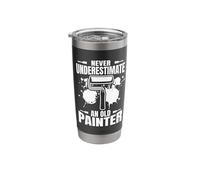Never Underestimate an Old Painter Stainless Steel Insulated Tumbler