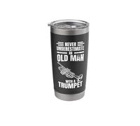 Never Underestimate an Old Trumpet Player Stainless Steel Insulated Tumbler