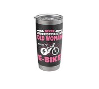 Never Underestimate an Old Woman On an eBike Cyclist Bicycle Stainless Steel Insulated Tumbler