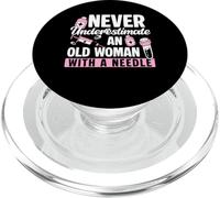 Never Underestimate An Old Woman Phlebotomy Phlebotomist PopSockets PopGrip for MagSafe