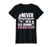 Never Underestimate an Old Woman Phlebotomy Phlebotomist T-Shirt