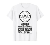 Never Underestimate an Old Woman Who Plays Volleyball T-Shirt