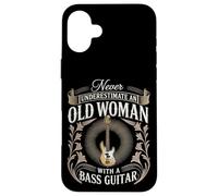 Never Underestimate An Old Woman With A Bass Guitar Case for iPhone 16 Plus