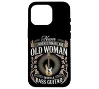 Never Underestimate An Old Woman With A Bass Guitar Case for iPhone 16 Pro