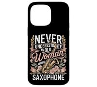 Never Underestimate An Old Woman With A Saxophone Case for iPhone 14 Pro Max
