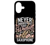 Never Underestimate An Old Woman With A Saxophone Case for iPhone 17