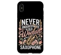 Never Underestimate An Old Woman With A Saxophone Case for iPhone XS Max