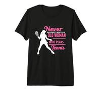 Never Underestimate an Old Women Who Plays Tennis Grandma Premium T-Shirt