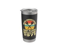 Never Underestimate Dart Player Born in 1971 Dart Darts Stainless Steel Insulated Tumbler