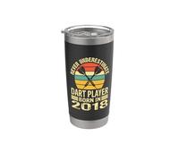 Never Underestimate Dart Player Born in 2018 Dart Darts Stainless Steel Insulated Tumbler