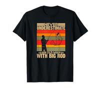 Never Underestimate Funny Fishing T-Shirt