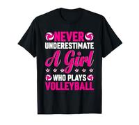 Never Underestimate Her Volleyball Power T-Shirt