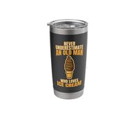 Never Underestimate Old Ice Cream Lover Stainless Steel Insulated Tumbler