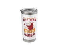Never Underestimate Old Lacrosse Player Stainless Steel Insulated Tumbler