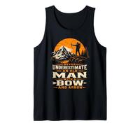 Never Underestimate Old Man Arrow and Bow Archer Tank Top
