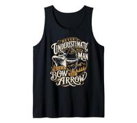 Never Underestimate Old Man Arrow and Bow Archer Tank Top