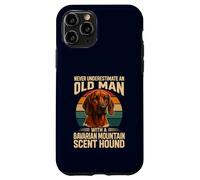 Never Underestimate Old Man Bavarian Mountain Hound Retro Case for iPhone 11 Pro