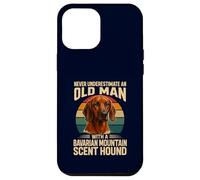 Never Underestimate Old Man Bavarian Mountain Hound Retro Case for iPhone 12 Pro Max