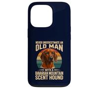 Never Underestimate Old Man Bavarian Mountain Hound Retro Case for iPhone 13 Pro