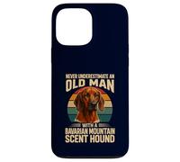 Never Underestimate Old Man Bavarian Mountain Hound Retro Case for iPhone 13 Pro Max