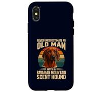 Never Underestimate Old Man Bavarian Mountain Hound Retro Case for iPhone X/XS