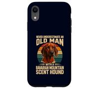 Never Underestimate Old Man Bavarian Mountain Hound Retro Case for iPhone XR