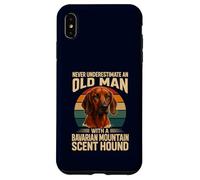 Never Underestimate Old Man Bavarian Mountain Hound Retro Case for iPhone XS Max