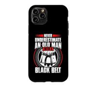 Never Underestimate Old Man Black Belt Martial Arts Case for iPhone 11 Pro