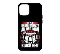 Never Underestimate Old Man Black Belt Martial Arts Case for iPhone 12/12 Pro
