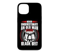 Never Underestimate Old Man Black Belt Martial Arts Case for iPhone 13