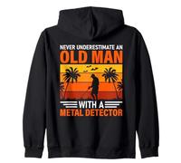 Never Underestimate Old Man Detector Zip Hoodie