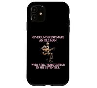 Never Underestimate Old Man Guitar 70s Case for iPhone 11