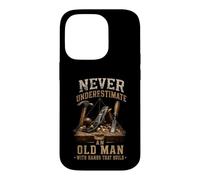 Never Underestimate Old Man Hands That Build Woodworker Case for iPhone 14 Pro