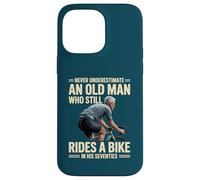 Never Underestimate Old Man in His 70s Rides Bike Cycling Case for iPhone 14 Pro Max