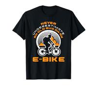 Never Underestimate Old Man On An E-Bike Funny Cycling Lover T-Shirt