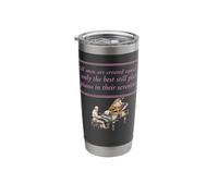 Never Underestimate Old Man Piano Player 70s Stainless Steel Insulated Tumbler