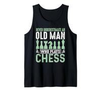 Never Underestimate Old Man Who Plays Chess Tank Top