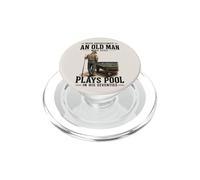 Never Underestimate Old Man Who Still Play Pool In Seventies PopSockets PopGrip for MagSafe